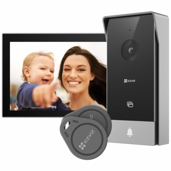 Chytrý zvonek Ezviz HP5 Wi-Fi, 7" dotykový monitor, video...