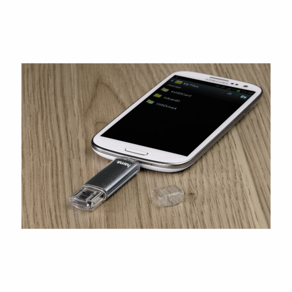 Hama flashPen "Laeta Twin" 16 GB 10 MB/s, šedá