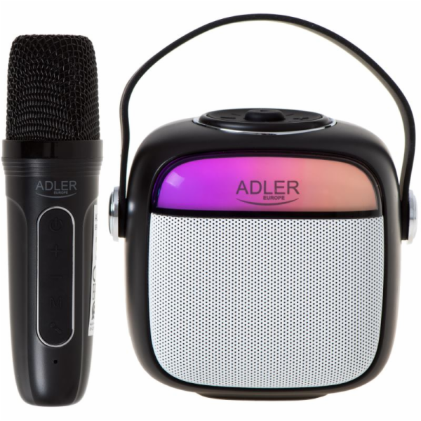 Adler AD 1199 černý karaoke reproduktor s mikrofonem - SD...