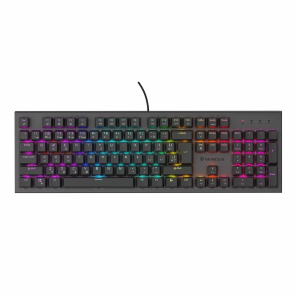 Genesis tichá herní klávesnice THOR 303/RGB/Outemu Peach ...
