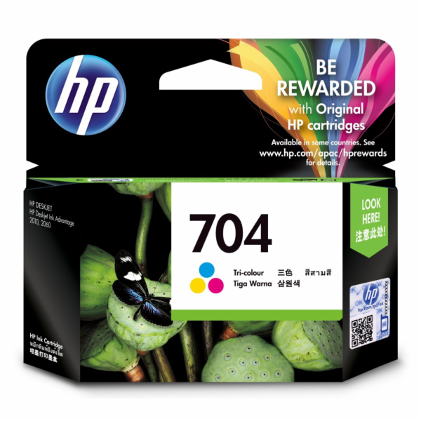 HP 704 Tri-color Original Ink Advantage Cartridge inkoust...