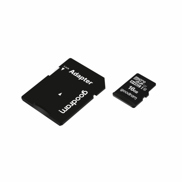 16GB CL10 microSDHC karta + adaptér