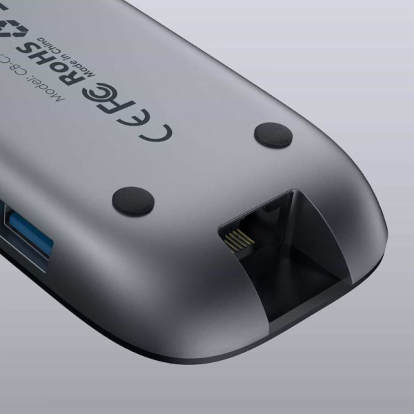 AUKEY CB-C71 aluminiowy HUB USB-C | 8w1 | RJ45 Ethernet 1...