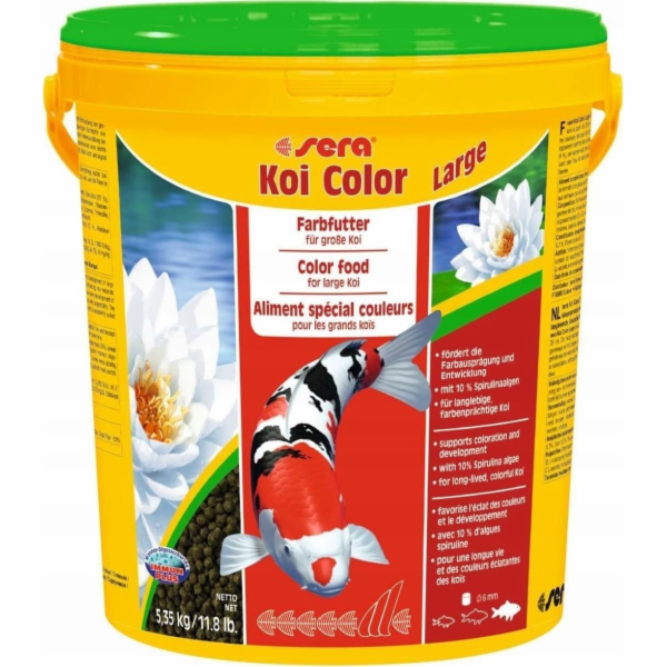 Sera Koi Color Large 21 l, granule - základní krmivo pro Koi