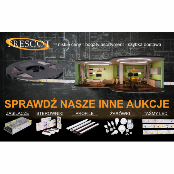 Prescot LED pásek Prescot EH007-050-8-NW99 grafitový LED ...