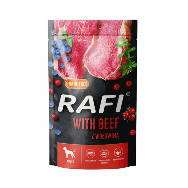 DOLINA NOTECI Rafi with beef - mokré krmivo pro psy - 500g