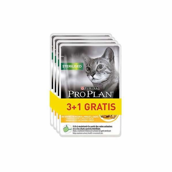 PURINA Pro Plan Sterilized Chicken - mokré krmivo pro koč...