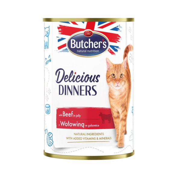 BUTCHER S Delicious Dinners Kousky hovězího v želé - mokr...