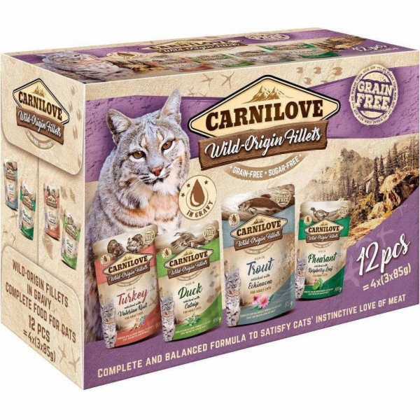 Carnilove cat pouch MULTIPACK (12x85g) kapsičky pro kočky