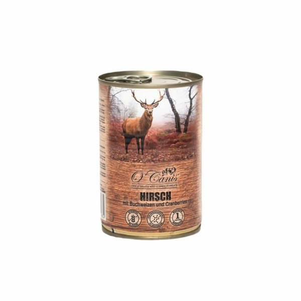 O CANIS psí konzerva- mokré krmivo- jelen s pohankou - 400 g