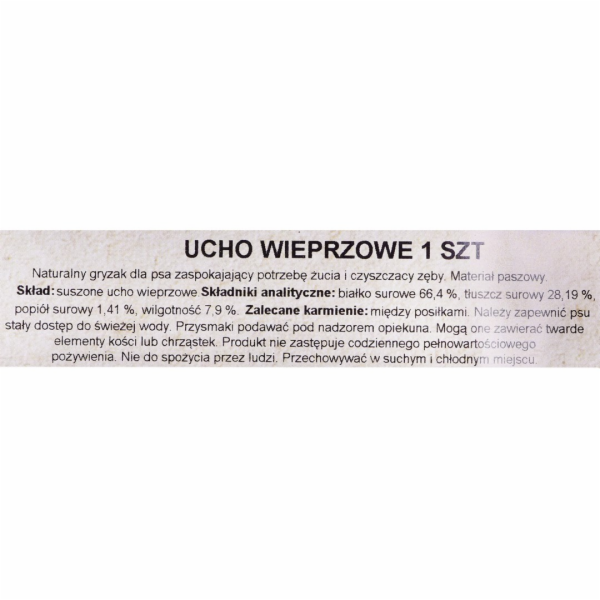 Žvýkačka pro psy PETMEX Vepřové ucho 40g 1ks