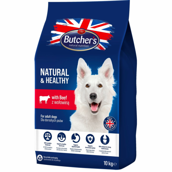 BUTCHER S Natural&Healthy s hovězím masem - suché krmivo ...