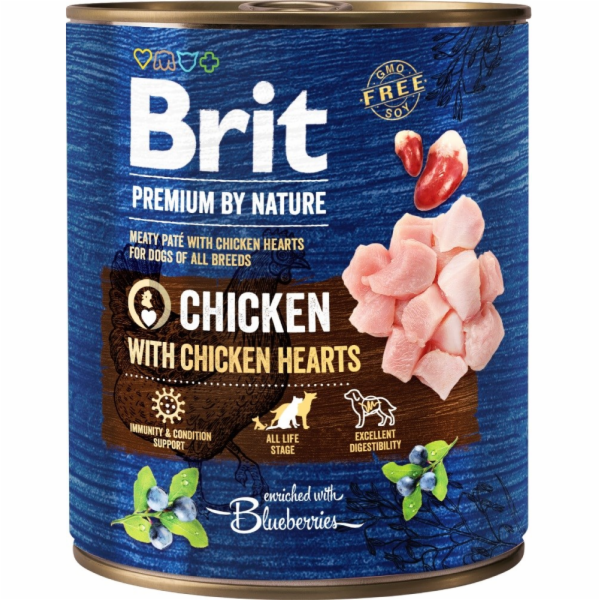 BRIT Premium by Nature Chicken with hearts - Mokré krmivo...