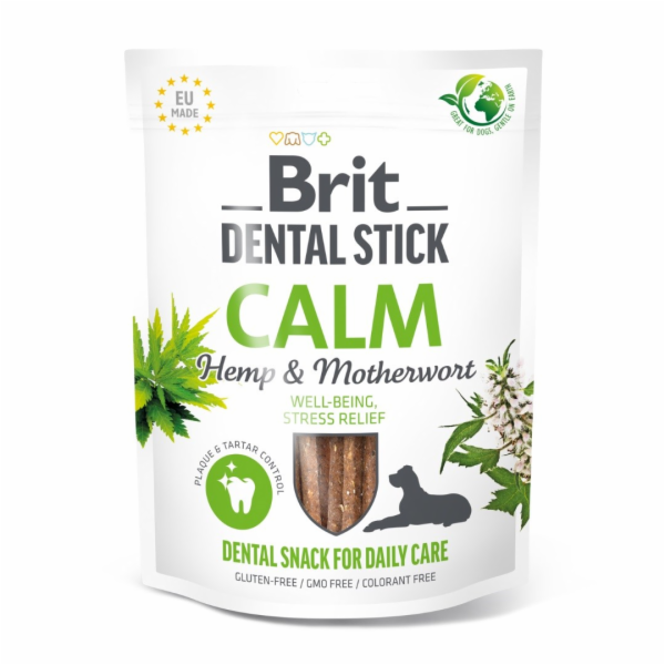 BRIT Dental Stick Calm Hemp & Materwort - pamlsek pro psy...
