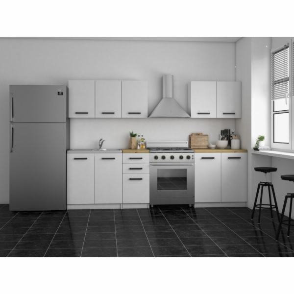 Topeshop KUCHNIA SET 200 BIEL sestava nábytku do kuchyně/...
