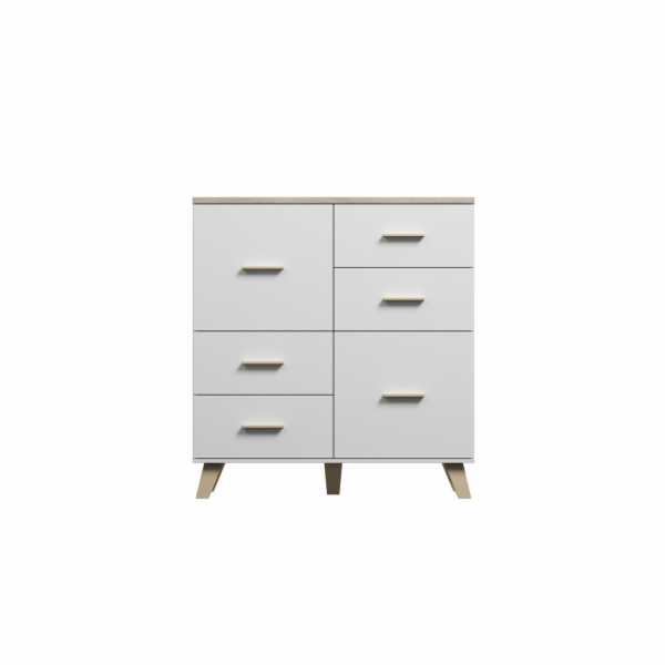 Cama Sideboard LOTTA 110 2D4S bílá/dub sonoma