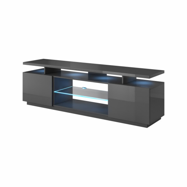 Skříň RTV EVA 180x40x56 grafit/lesk