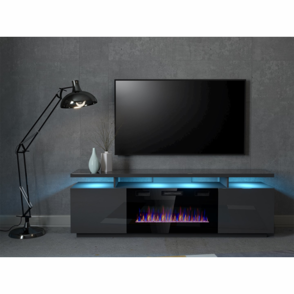 RTV EVA skříň s elektrickým krbem 180x40x52 cm grafit/les...
