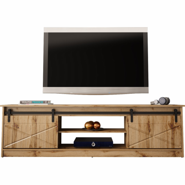 Skříň RTV GRALERO 200x56,7x35 dub wotan