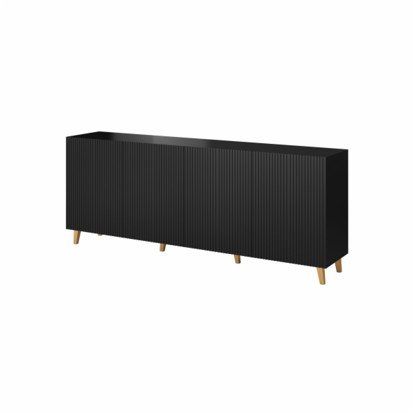 Cama Commode PAFOS 200x42x82 Černá matná