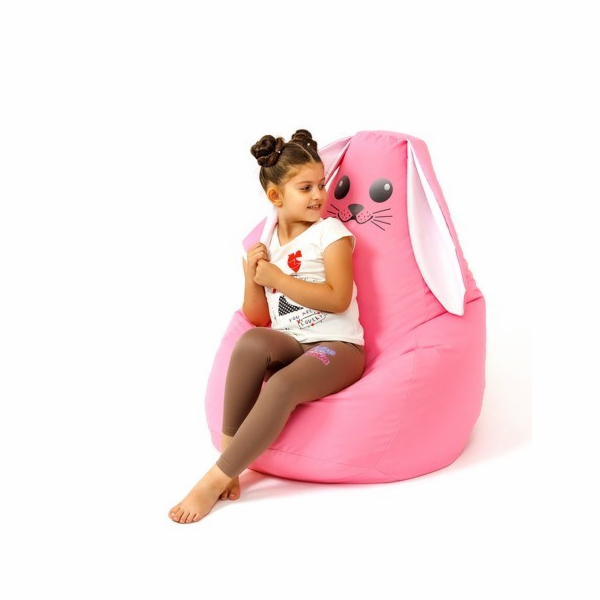 Sako taška pouf Králík růžový L 105 x 80 cm