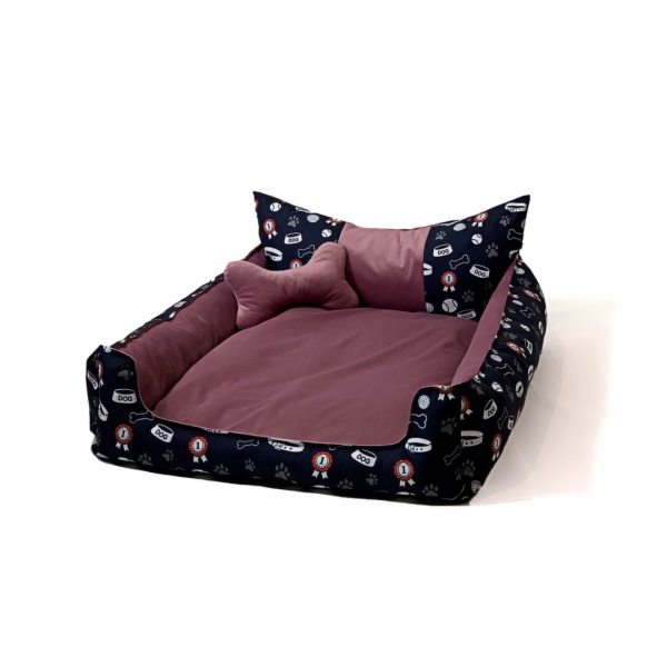 GO GIFT Pelíšek pro psa a kočku L - růžový - 90x75x16 cm