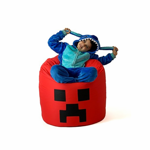 Minecraft červená XXL taštička Sako 110 x 90 cm