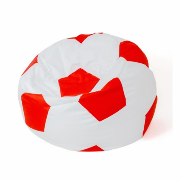 Sako taška pouf Ball bílo-červená XXL 140 cm