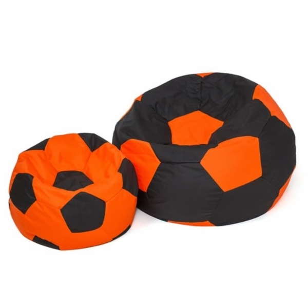 Sako taška pouf Ball černo-oranžová XXL 140 cm