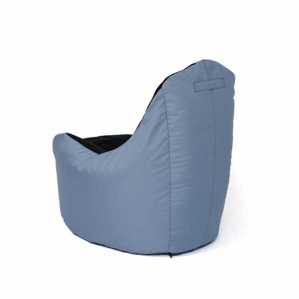 Sako taška pouffe Boss šedo-černá XXL 140 x 90 cm