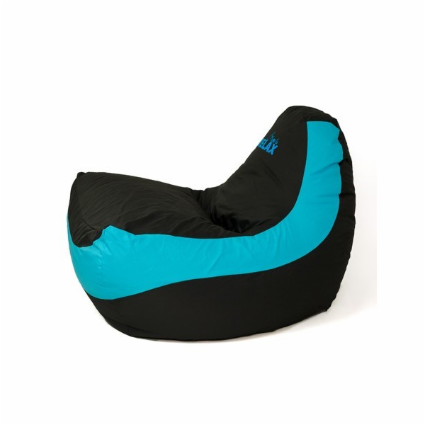 Sako taška pouffe Bolid černo-modrá XXL 140 x 100 cm