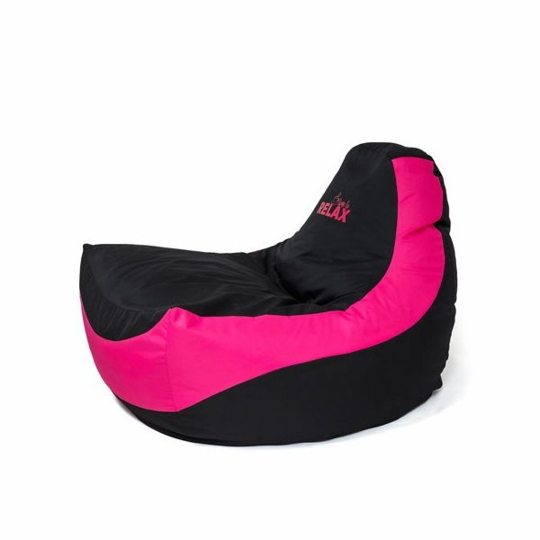 Sako taška pouffe Bolid černo-růžová XXL 140 x 100 cm
