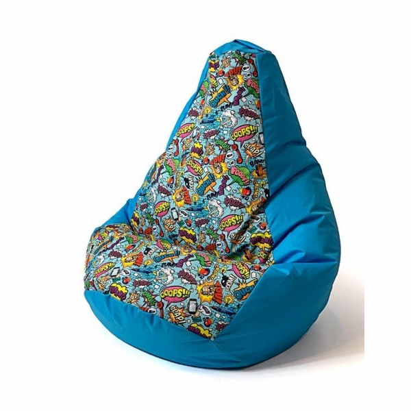 Sako sack pouffe Potisk hrušek modro pruhovaný XXL 140 x ...