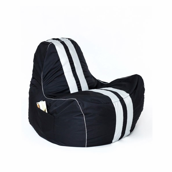 Sako taška pouffe Ferrari černá a bílá XXL 140 x 100 cm