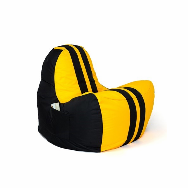 Sako taška pouffe Ferrari černo-žlutá XXL 140 x 100 cm