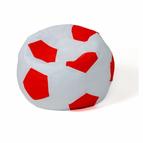 Sako taška pouf Ball bílo-červená L 80 cm