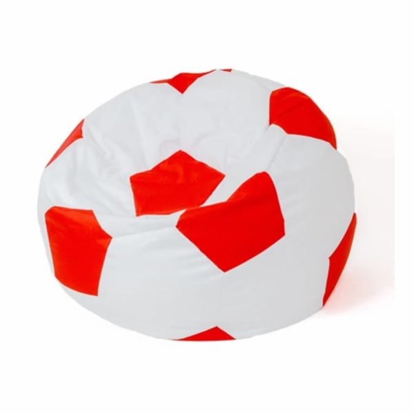 Sako taška pouf Ball bílo-červená XL 120 cm