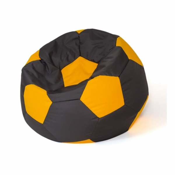 Sako bag pouffe Koule černo-žlutá L 80 cm