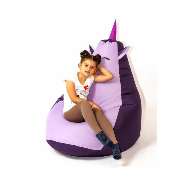 Sako taška pouffe Unicorn fialová-světle fialová L 105 x ...