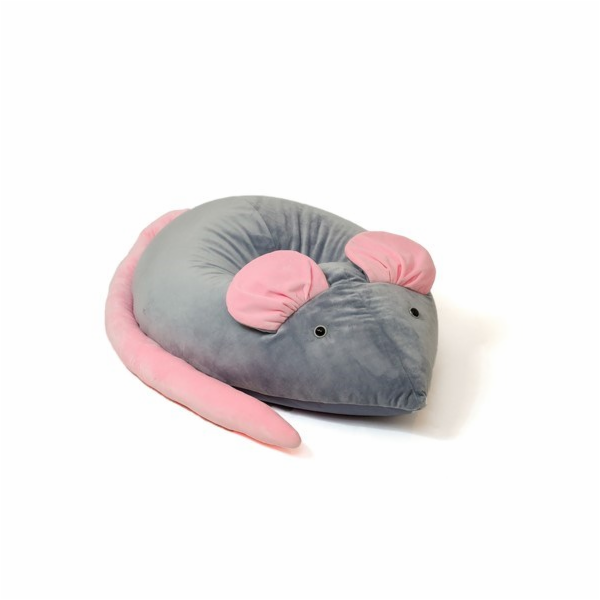 Sako taška pouffe Mouse šedorůžová L 110 x 80 cm