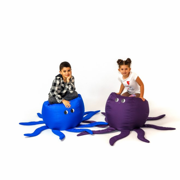 Octopus Sako taška pouffe fialová L 80 x 80 cm