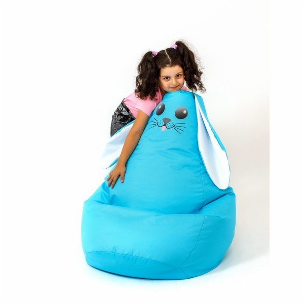 Sako taška pouf Rabbit blue L 105 x 80 cm