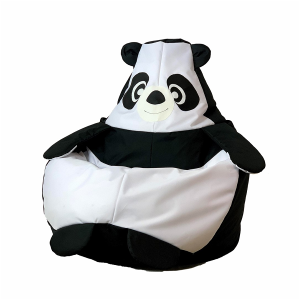 Sako taška pouffe Panda černá a bílá L 105 x 80 cm