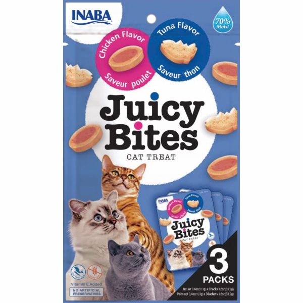 INABA Juicy Bites Chicken and tuna - pamlsek pro kočky - ...