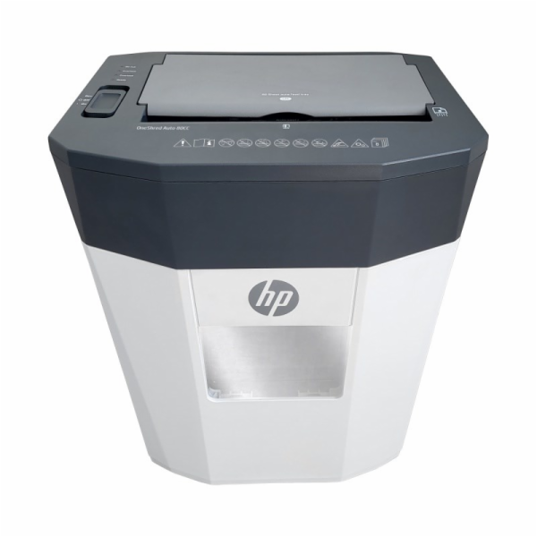 Bílo-šedý skartovač HP ONESHRED Auto 80CC