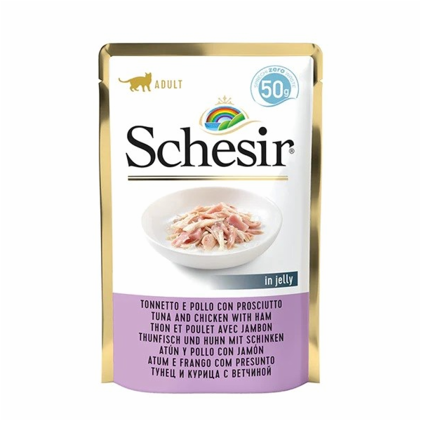 SCHESIR in jelly Tuna and chicken with ham - mokré krmivo...