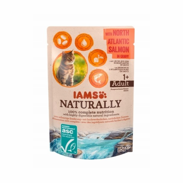 IAMS Naturally Adult s lososem ze severního Atlantiku v o...