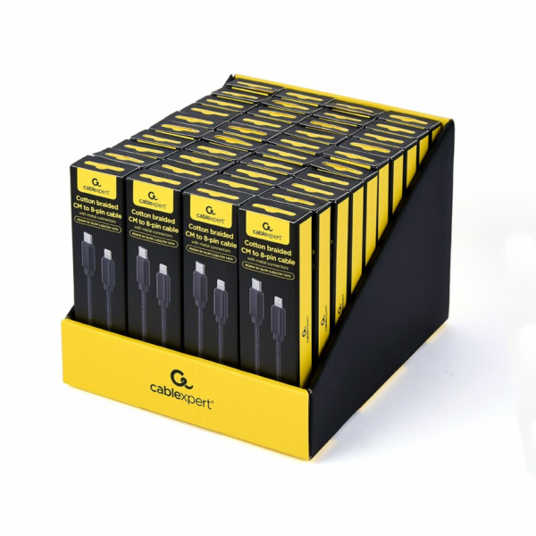 Gembird CCDB-mUSB2B-CMLM-6 Bavlněný opletený CM-8pinový k...