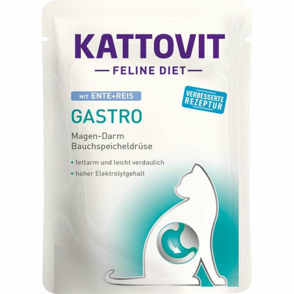 KATTOVIT Feline Diet Gastro Duck with rice - mokré krmivo...