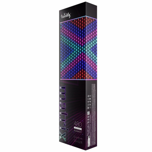 Twinkly Matrix – 480 RGB LED Světla ve tvaru perly čirý d...
